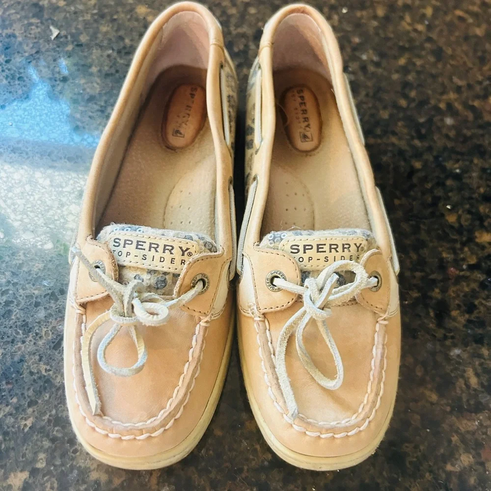 Sperry CUTE 💕Women's Beige and Animal Print Loafers - Picture 2 of 4